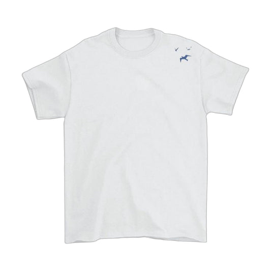 Tower Tee in White, front, flat lay