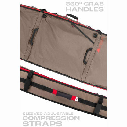 VEIA John John Florence Wheeled 3 Board Hybrid Travel Bag (6'0" - 7'0") Coyote - Must-Have for Surfers