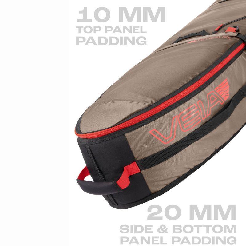 VEIA John John Florence Wheeled 3 Board Hybrid Travel Bag (6'0" - 7'0") Coyote - Must-Have for Surfers