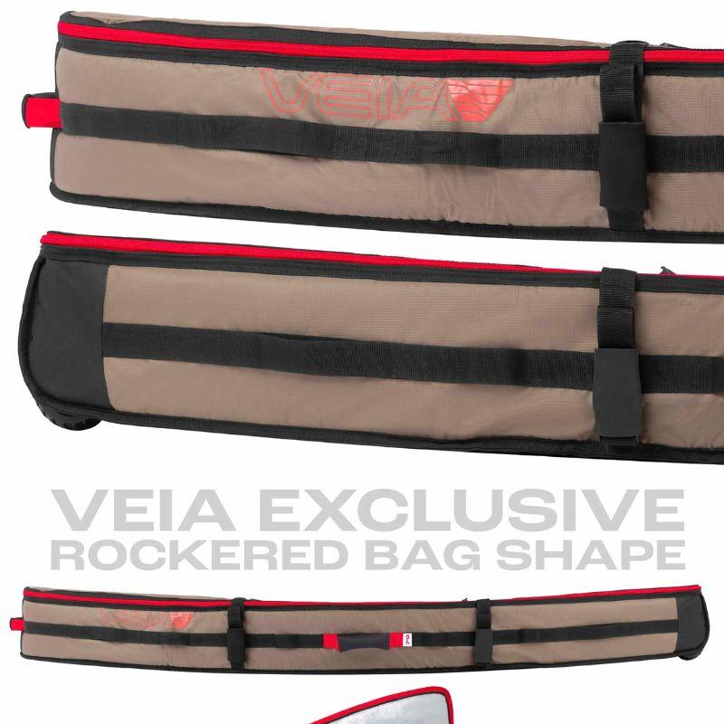 VEIA John John Florence Wheeled 3 Board Hybrid Travel Bag (6'0" - 7'0") Coyote - Must-Have for Surfers