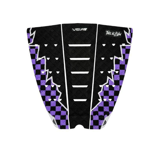 VEIA x This is Livin' Explorer 3 Piece Pad, Purple Checkered/Night