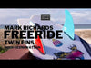 FCS II MR Mark Richards FREE RIDE Twin Fin PG XL Pivot-Reactor Template Red White