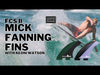 FCS II MICK FANNING 3-Fin PC Grom/Medium/Large Carver Template Black White Color